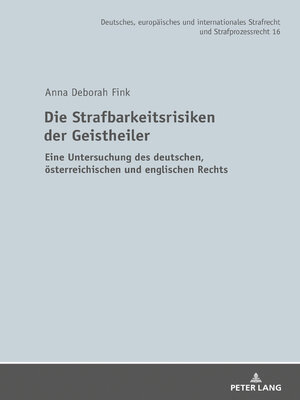 cover image of Die Strafbarkeitsrisiken der Geistheiler